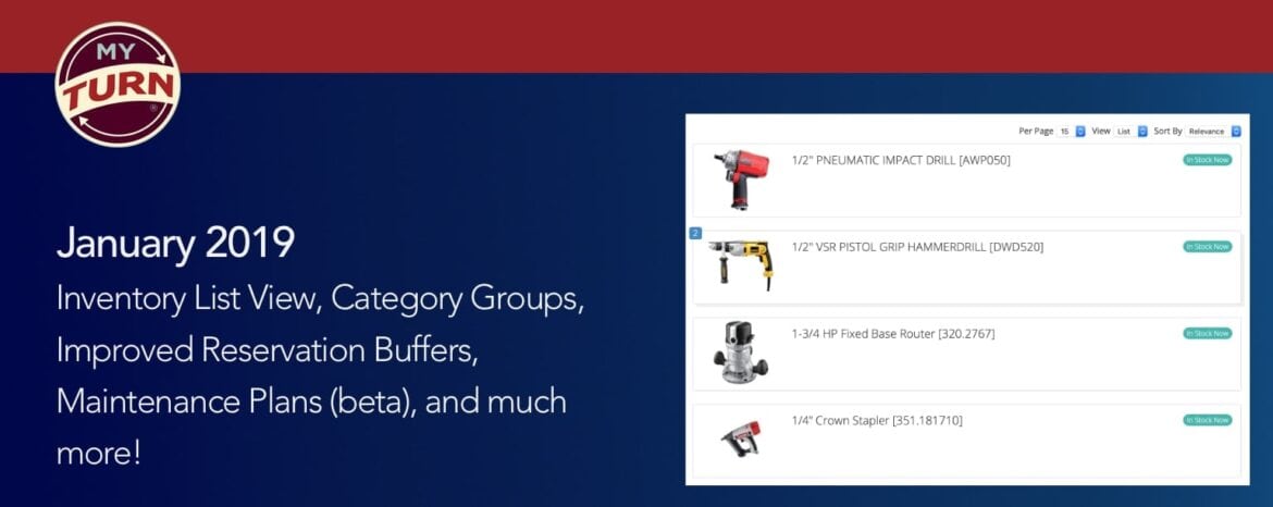 Inventory List View, Category Groups, Improved Reservation Buffers, Maintenance Plans (beta), and much more!
