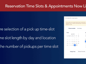 Reservation Pickup Time Slots & Appointment Limits Fully Live