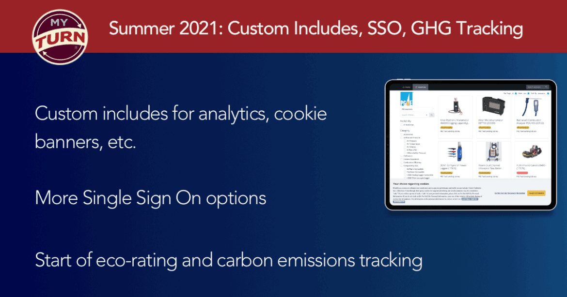 Summer 2021: Custom Includes, SSO, GHG Tracking