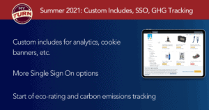 Summer 2021: Custom Includes, SSO, GHG Tracking