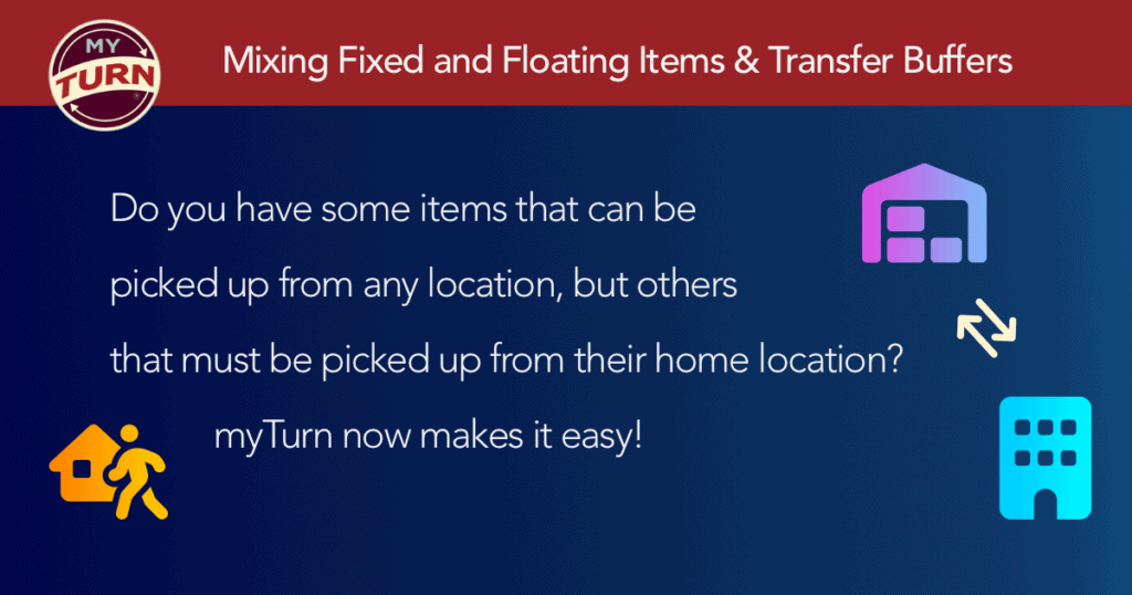 Mixing fixed and floating items and transfer buffers