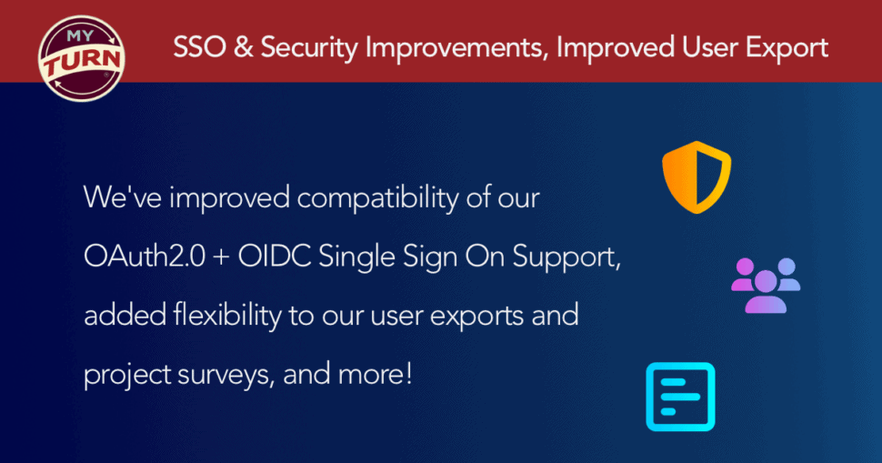 SSO & Security Improvements, Improved User Export
