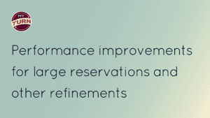 Performance improvements for large reservations and other refinements